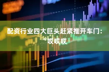 配资行业四大巨头赶紧推开车门：“哎哎哎